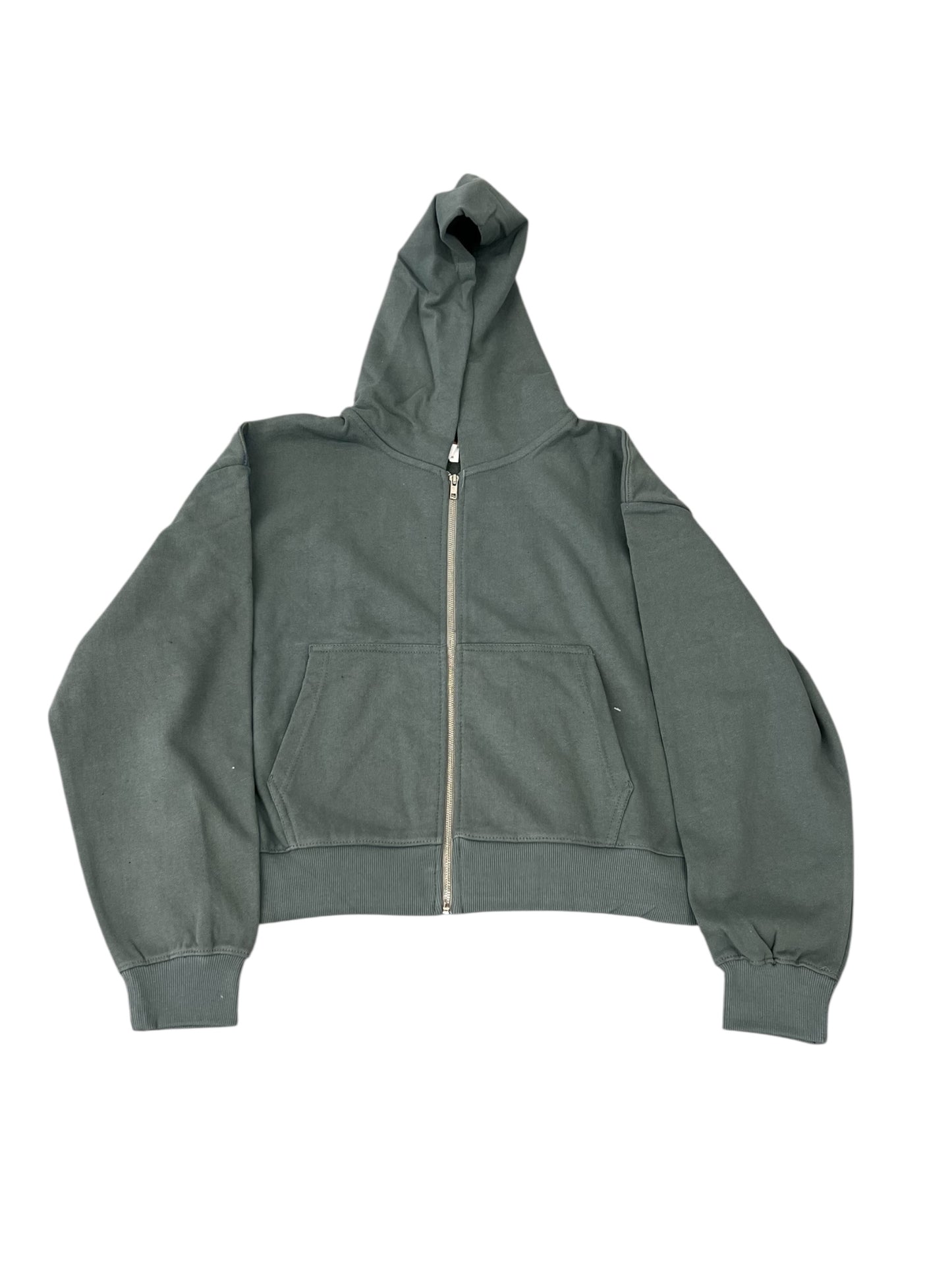 Heavy Terry Crop Zipper Hoodie