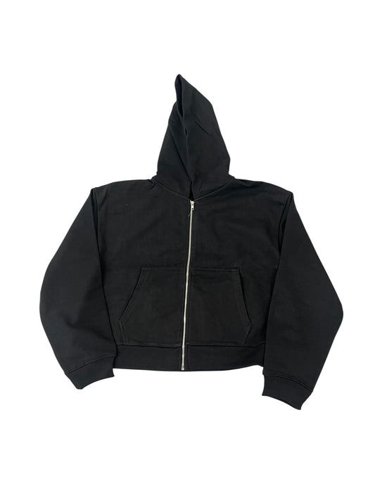 Heavy Terry Crop Zipper Hoodie