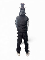 3 Tone Windbreaker Set - Grey/Whie/Black