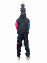 3 Tone Windbreaker Set - Pink/Blue/Black