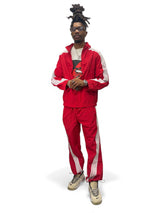 Strip Track Suit - Red