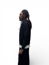 Crop Zipper Hoodie - Black