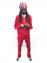 Red Zipper track suit